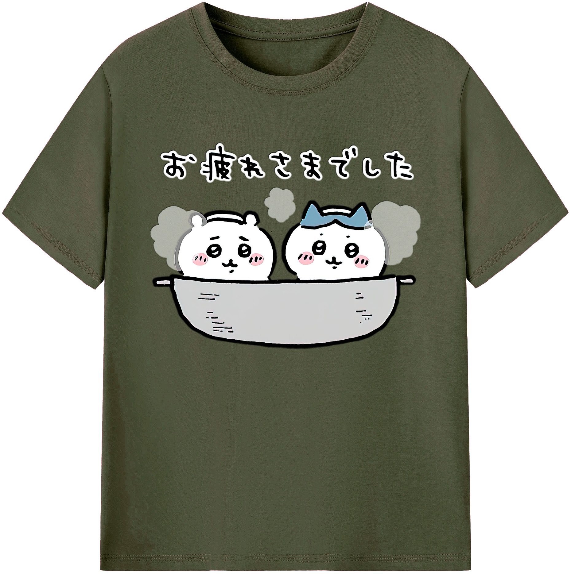 （画像用） ちいかわ ハチワレ Chii-kawa hachiware 綿100％ メンズ半袖Tシャツ｜肌触りやわらか＆通気性